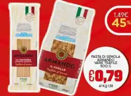 Crai Pasta di semola armando varie trafile offerta