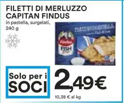 Coop FILETTI DI MERLUZZO CAPITAN FINDUS offerta