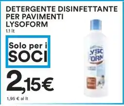 Coop DETERGENTE DISINFETTANTE PER PAVIMENTI LYSOFORM offerta