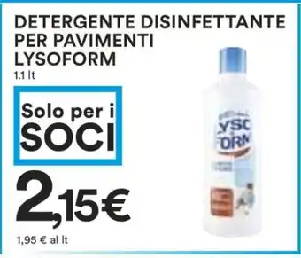 Coop DETERGENTE DISINFETTANTE PER PAVIMENTI LYSOFORM offerta