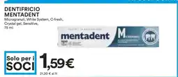 Coop DENTIFRICIO MENTADENT offerta