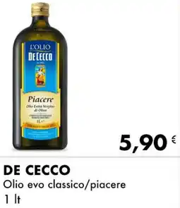 Iper Tosano DE CECCO Olio evo classico/piacere offerta