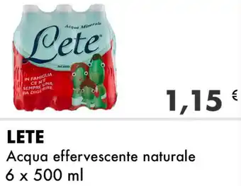 Iper Tosano LETE Acqua effervescente naturale offerta