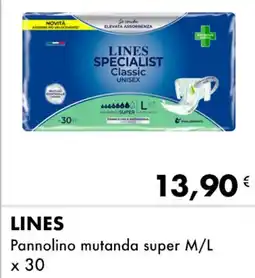 Iper Tosano LINES Pannolino mutanda super M/L offerta