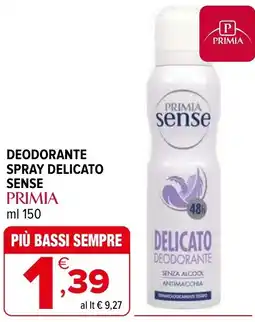 Iperal Deodorante spray delicato sense PRIMIA offerta