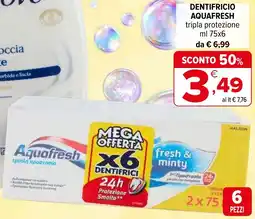 Iperal Dentifricio aquafresh offerta