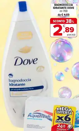 Iperal Bagnodoccia idratante DOVE offerta