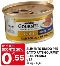 Iperal Alimento umido per gatto paté gourmet gold PURINA offerta