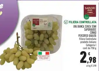Conad Uva bianca senza semi offerta