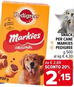 Iperal Snack per cane markies PEDIGREE offerta