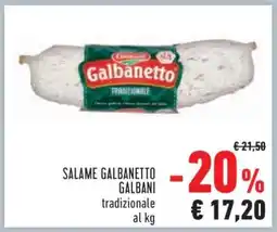 Conad Salame Galbanetto Galbani offerta