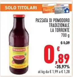 Conad Passata di Pomodoro Tradizionale La Torrente offerta