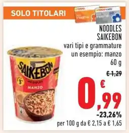Conad Noodles Saikebon offerta
