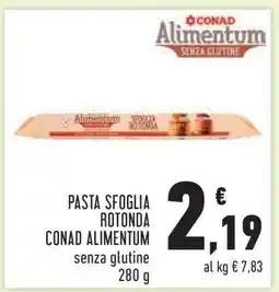 Conad PASTA SFOGLIA ROTONDA CONAD ALIMENTUM offerta
