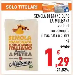 Conad Semola di Grano Duro La Molisana offerta