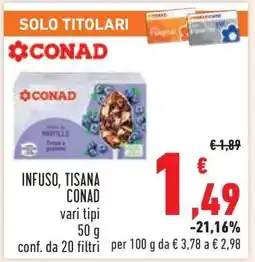 Conad Infuso, Tisana Conad offerta
