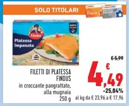Conad Filetti di Platessa Findus offerta