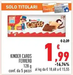 Conad KINDER CARDS FERRERO offerta