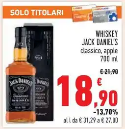 Conad Whiskey Jack Daniel's offerta
