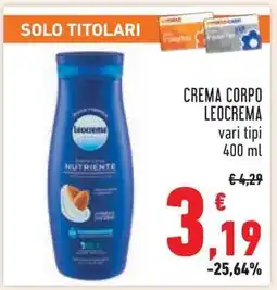 Conad CREMA CORPO LEOCREMA offerta