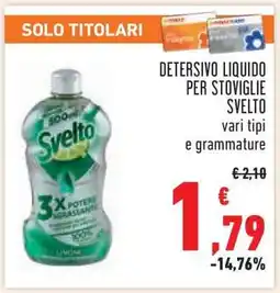 Conad DETERSIVO LIQUIDO PER STOVIGLIE SVELTO offerta