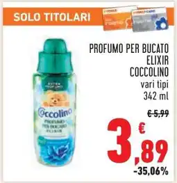 Conad Profumo per Bucato Elixir Coccolino offerta