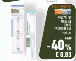 Conad Spazzolino Manuale Conad Essentiae Lab offerta