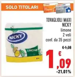 Conad TOVAGLIOLI MAXI NICKY offerta