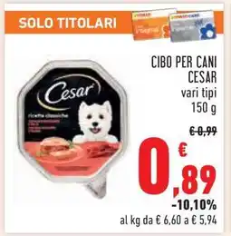 Conad CIBO PER CANI CESAR offerta