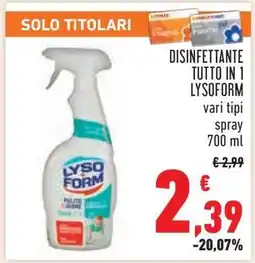 Conad Disinfettante Tutto in 1 Lysoform offerta