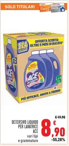 Conad DETERSIVO LIQUIDO PER LAVATRICE ACE offerta