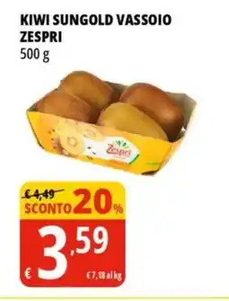 Tigros Kiwi sungold vassoio ZESPRI offerta