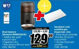 MediaWorld PHILIPS Distributore Alimenti PAW5320/02+ Sacchetti anti umidità per dispenser cibo offerta