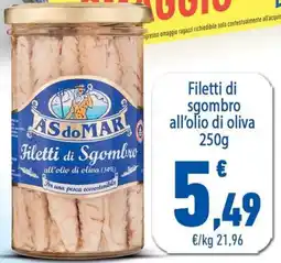 Conad Filetti di sgombro all'olio di oliva offerta