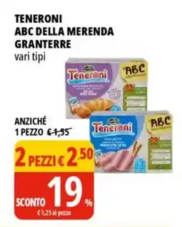 Tigros Teneroni abc della merenda GRANTERRE offerta