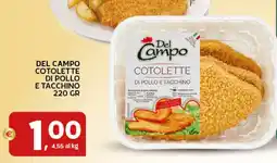 Extra Supermercati Del campo cotolette di pollo e tacchino offerta
