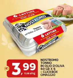 Extra Supermercati Nostromo tonno in olio d'oliva offerta