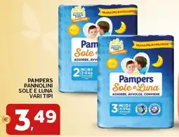 Extra Supermercati Pampers pannolini sole e luna vari tipi offerta