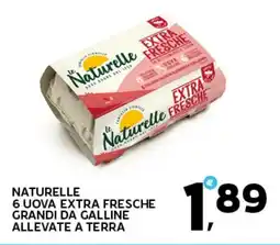Extra Supermercati Naturelle 6 uova extra fresche grandi da galline allevate a terra offerta