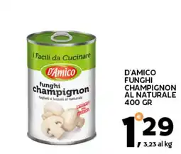 Extra Supermercati D'amico funghi champignon al naturale offerta