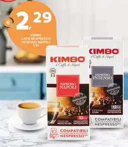 Extra Supermercati Kimbo caps nespresso intenso/napoli x10 offerta