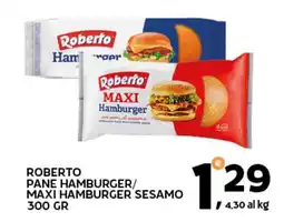 Extra Supermercati Roberto pane hamburger/ maxi hamburger sesamo offerta