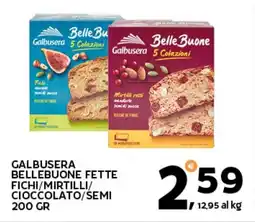 Extra Supermercati Galbusera bellebuone fette fichi/mirtilli/ cioccolato/semi offerta