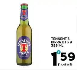 Extra Supermercati Tennent's birra btg 9 offerta