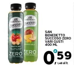 Extra Supermercati San benedetto succoso zero vari gusti offerta