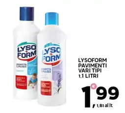 Extra Supermercati Lysoform pavimenti vari tipi offerta