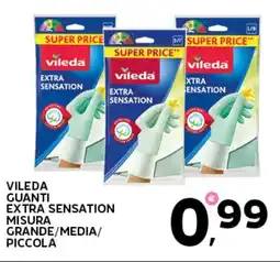 Extra Supermercati Vileda guanti extra sensation misura grande/media/ piccola offerta
