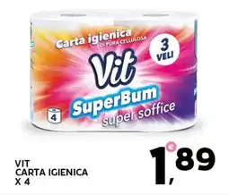 Extra Supermercati Vit carta igienica x 4 offerta