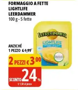 Tigros Formaggio a fette lightlife LEERDAMMER offerta