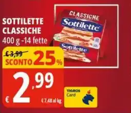 Tigros Sottilette classiche offerta
